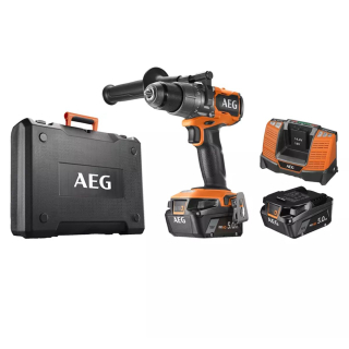 Aku příklepová vrtačka AEG BSB18C3BL, 2×5Ah, 18V, kufr
